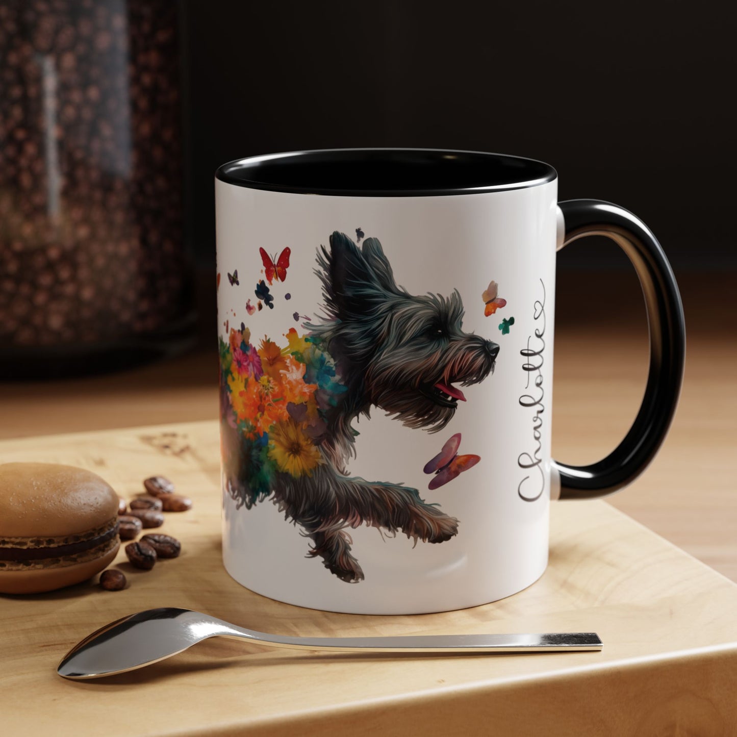 Scottish Terrier Personalized Accent Mugs, 11oz