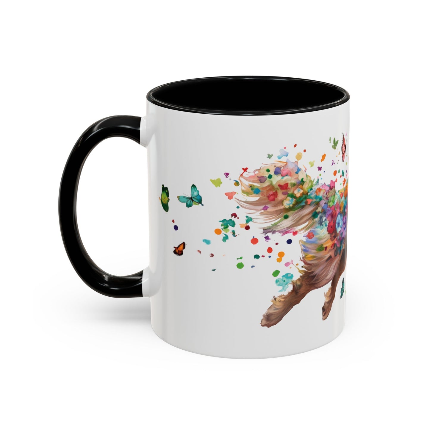 Shetland Sheepdog Personalized Accent Mugs, 11oz