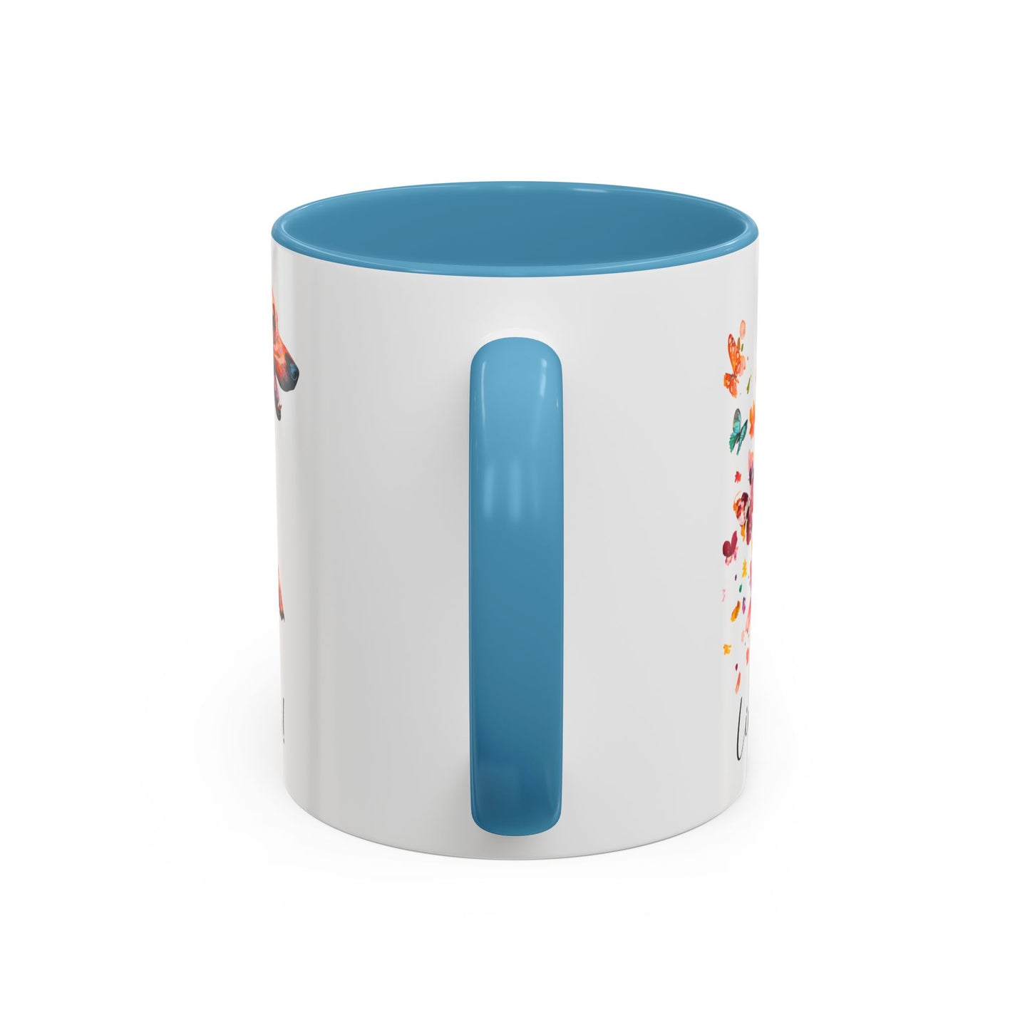 German Short Haired Pointer, Live like the gate was left open, Colorful Accent Mugs, 11oz