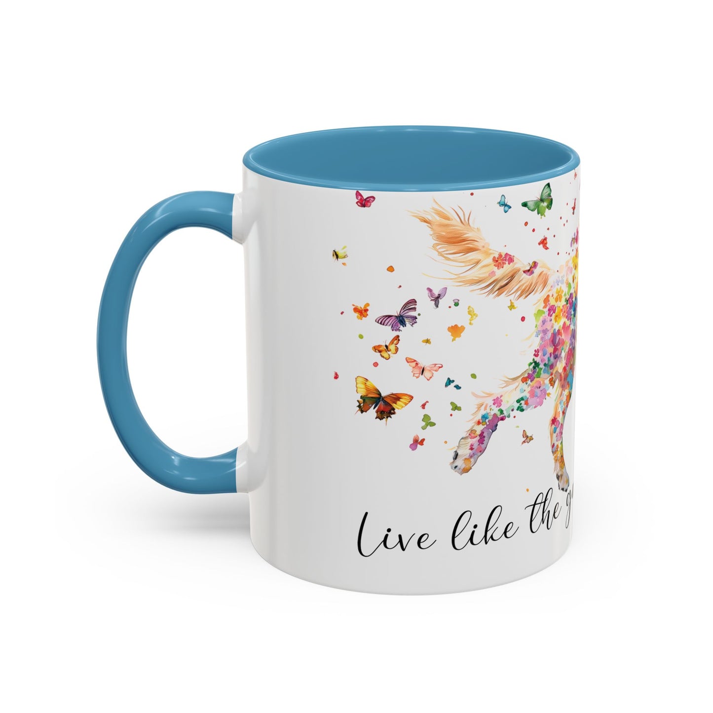 Golden Retriever #1 “Live like the gate was left open" Accent Mugs, 11oz