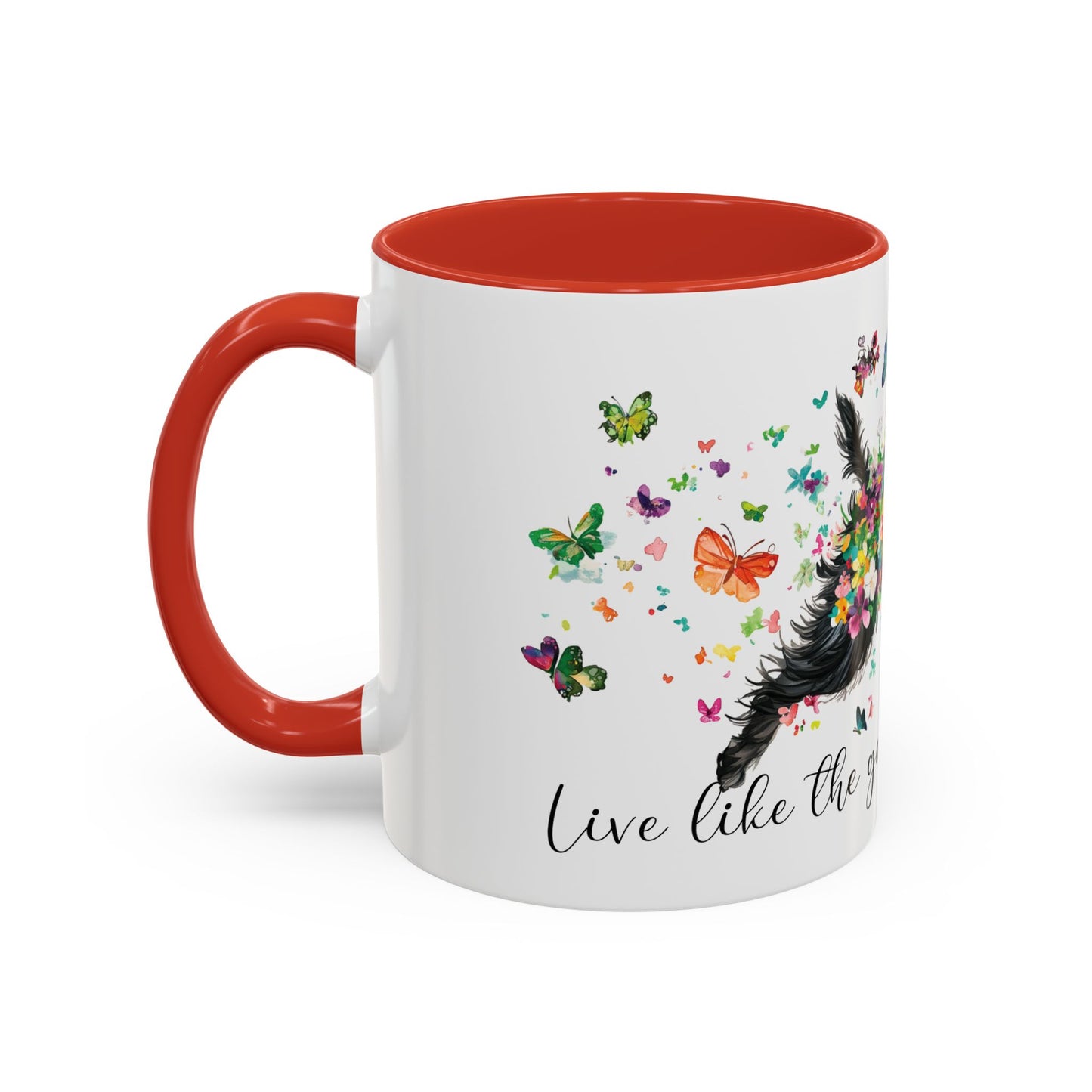 Shih Tzu #2 “Live like the gate was left open" Accent Mugs, 11oz