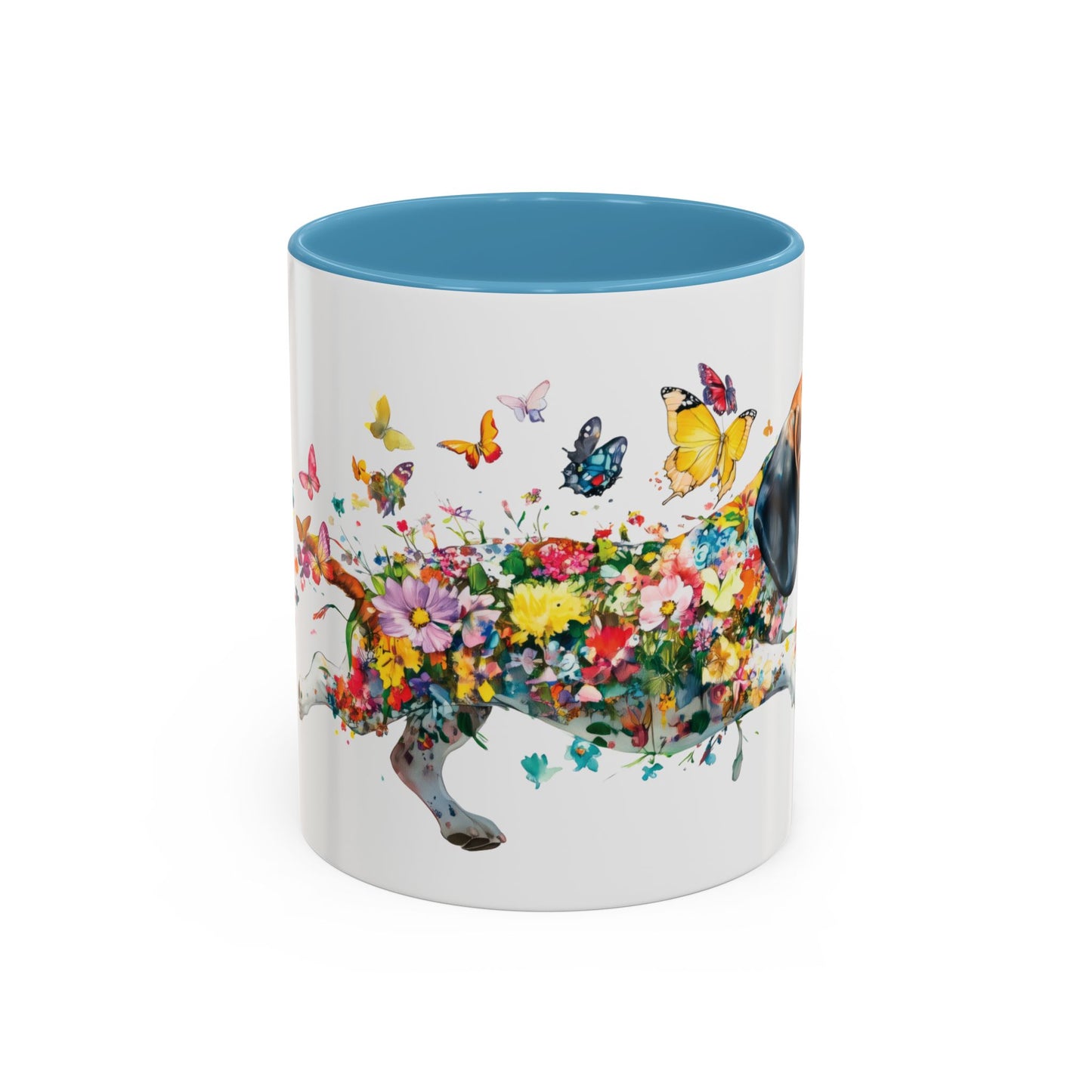Basset Hound #1 Personalized Accent Mugs, 11oz