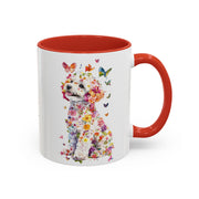 Bichon Frise Personalized Colorful Accent Mugs, 11oz
