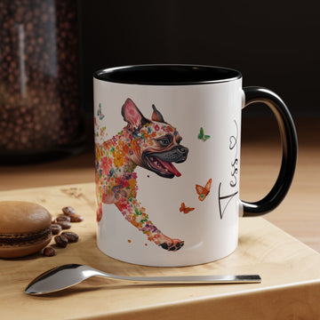 White Boxer Personalized Accent Mugs, 11oz
