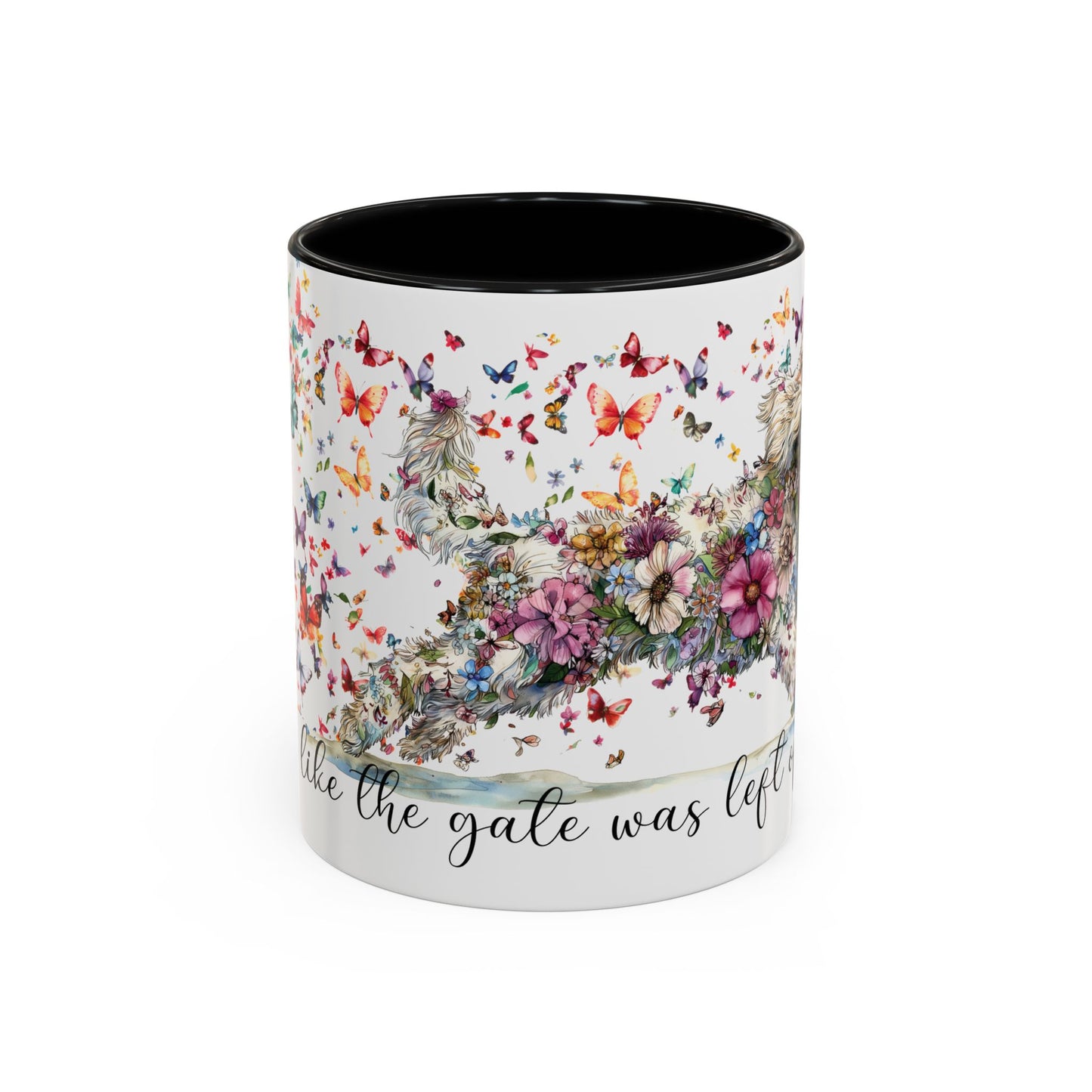 Golden Doodle #2 "Live like the gate was left open" Accent Mugs, 11oz