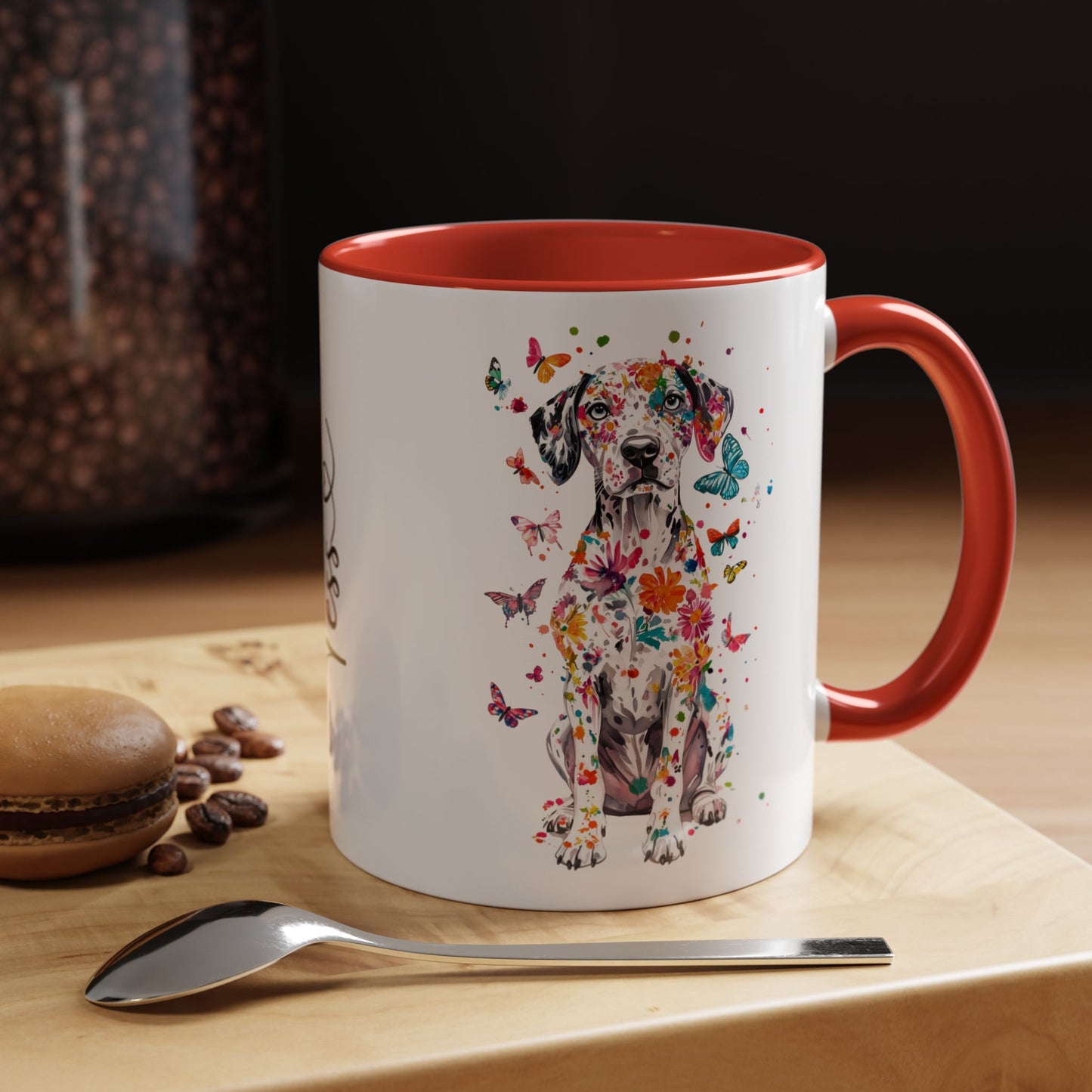 Dalmatian Personalized Colorful Accent Mugs, 11oz