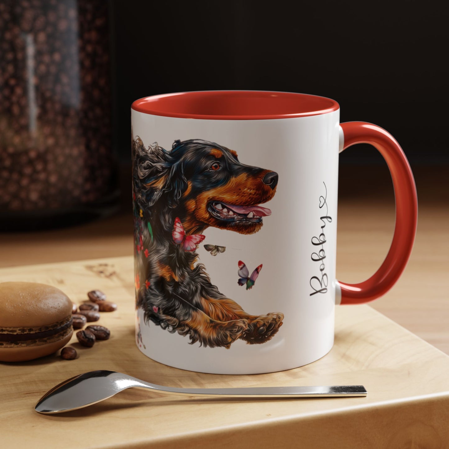 English Cocker Spaniel #3 Personalized Accent Mugs, 11oz