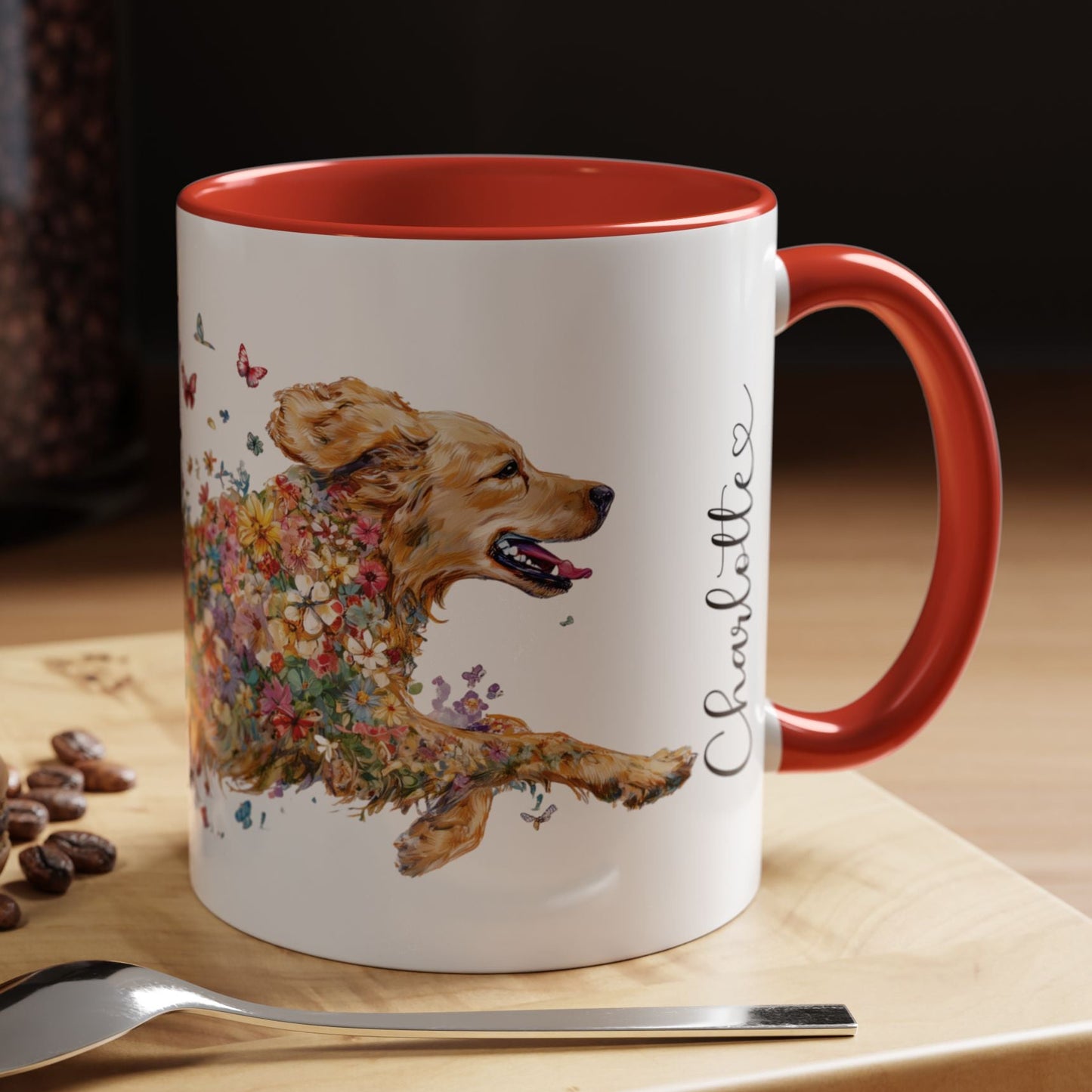Golden Retriever #2 Retriever Personalized Accent Mugs, 11oz