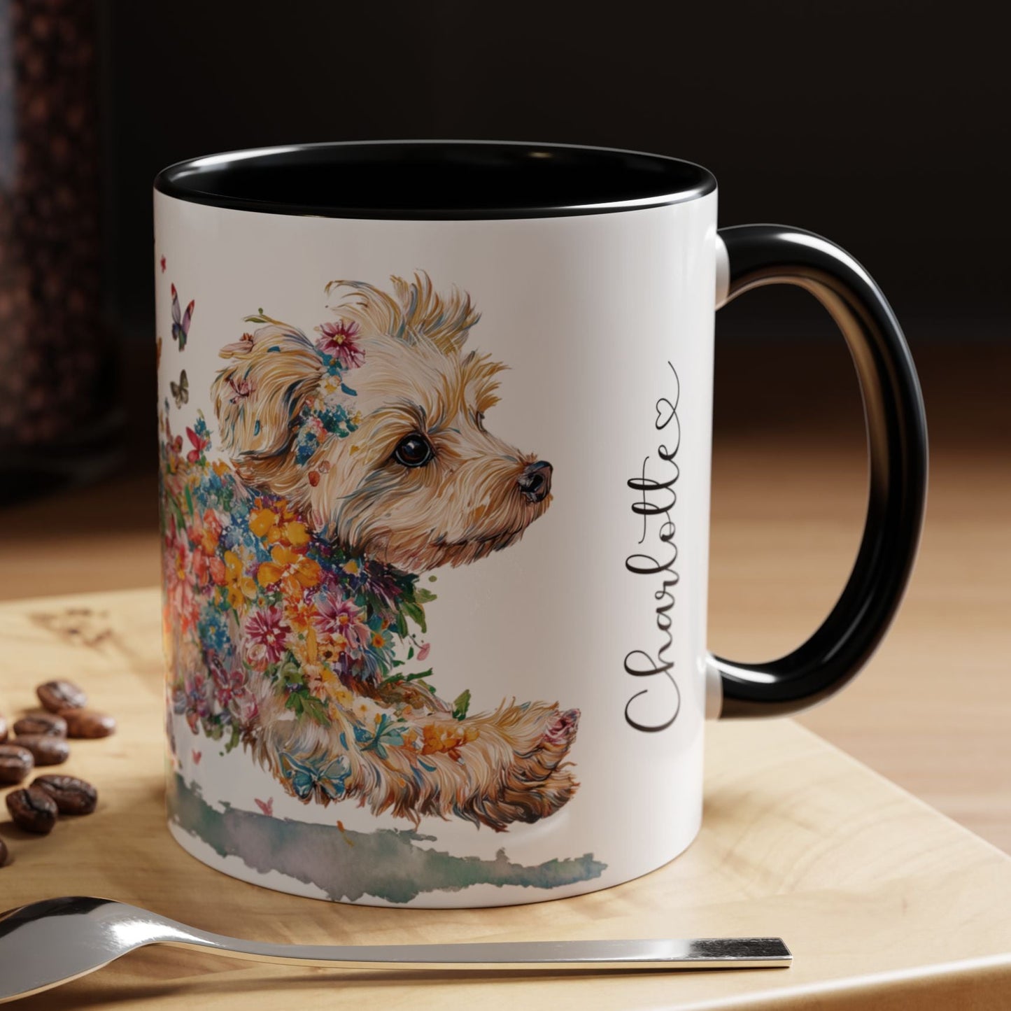 Yorkipoo #2 Personalized Accent Mugs, 11oz