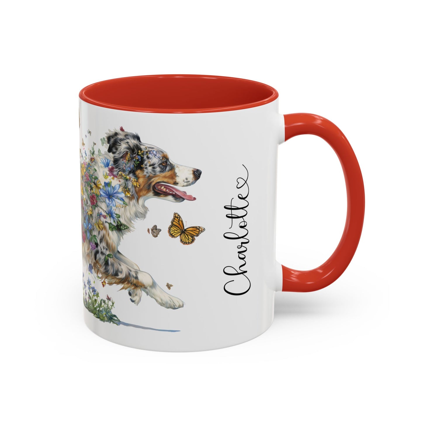 Australian Shepherd Blue Merle Personalized Accent Mugs, 11oz