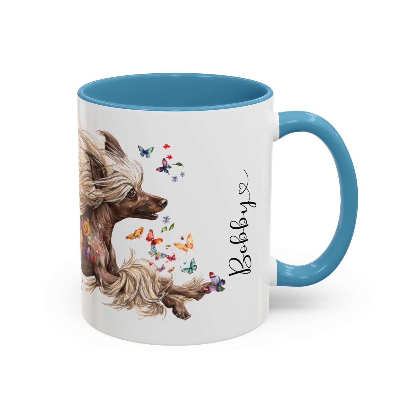Chinese Crested Personalized Accent Mugs, 11oz