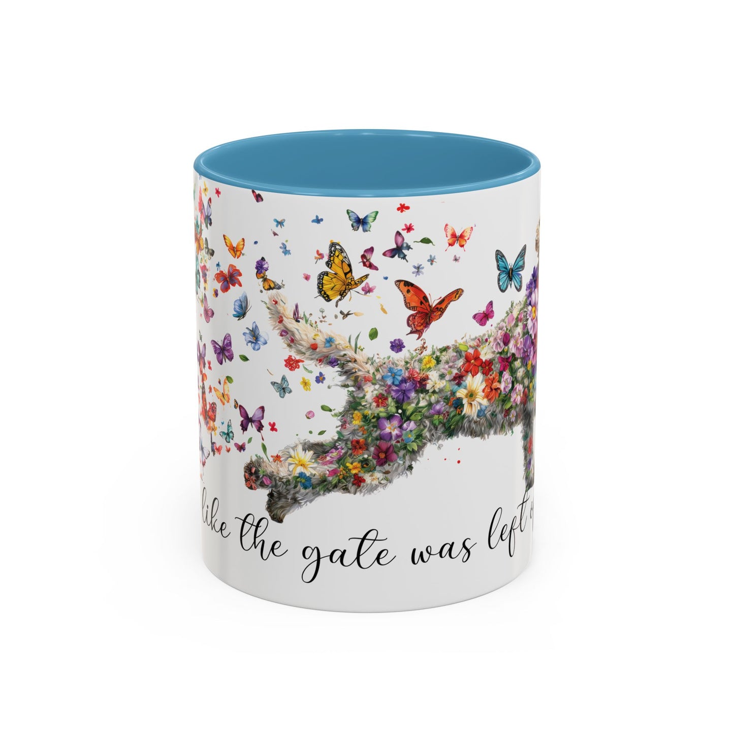 Labradoodle #3 “Live like the gate was left open" Accent Mugs, 11oz
