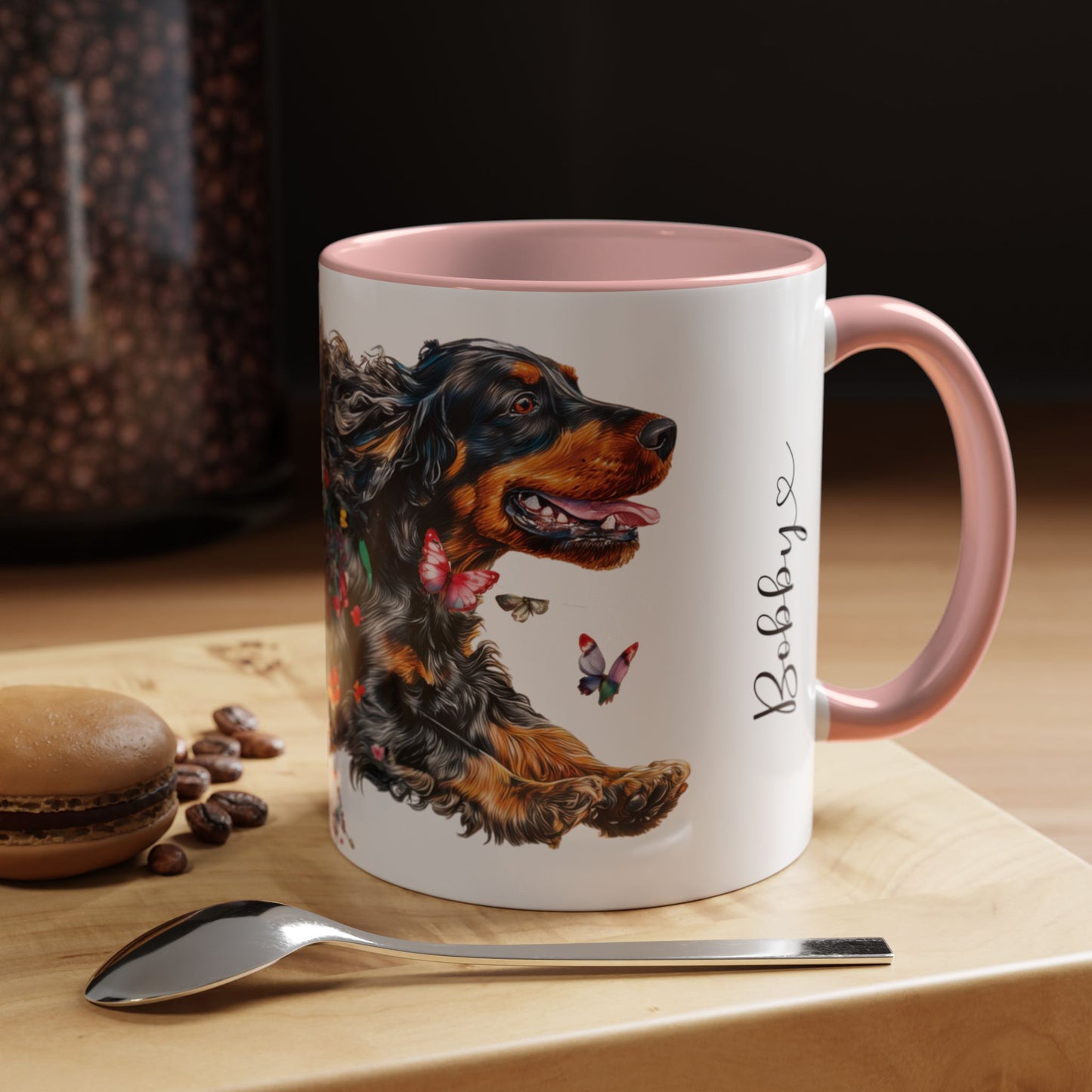 English Cocker Spaniel #3 Personalized Accent Mugs, 11oz