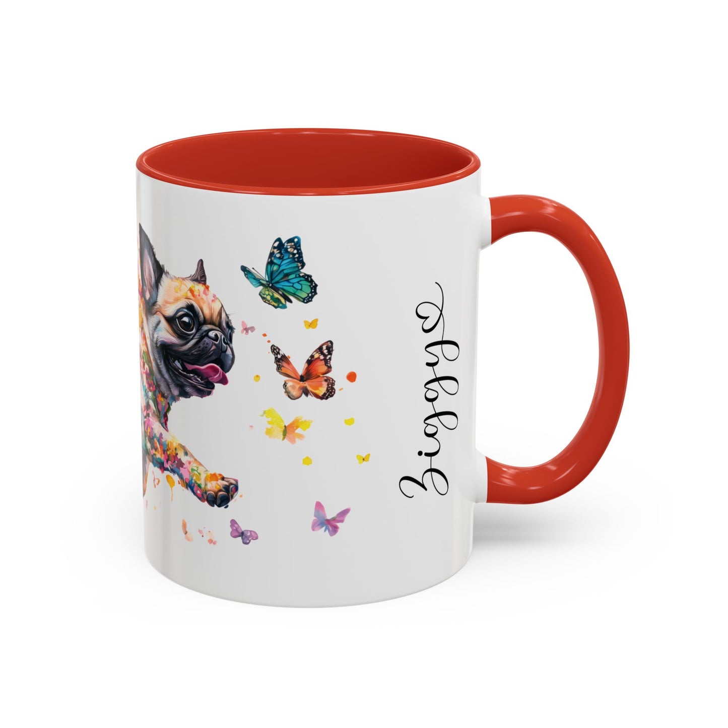 Pug Personalized Accent Mugs, 11oz