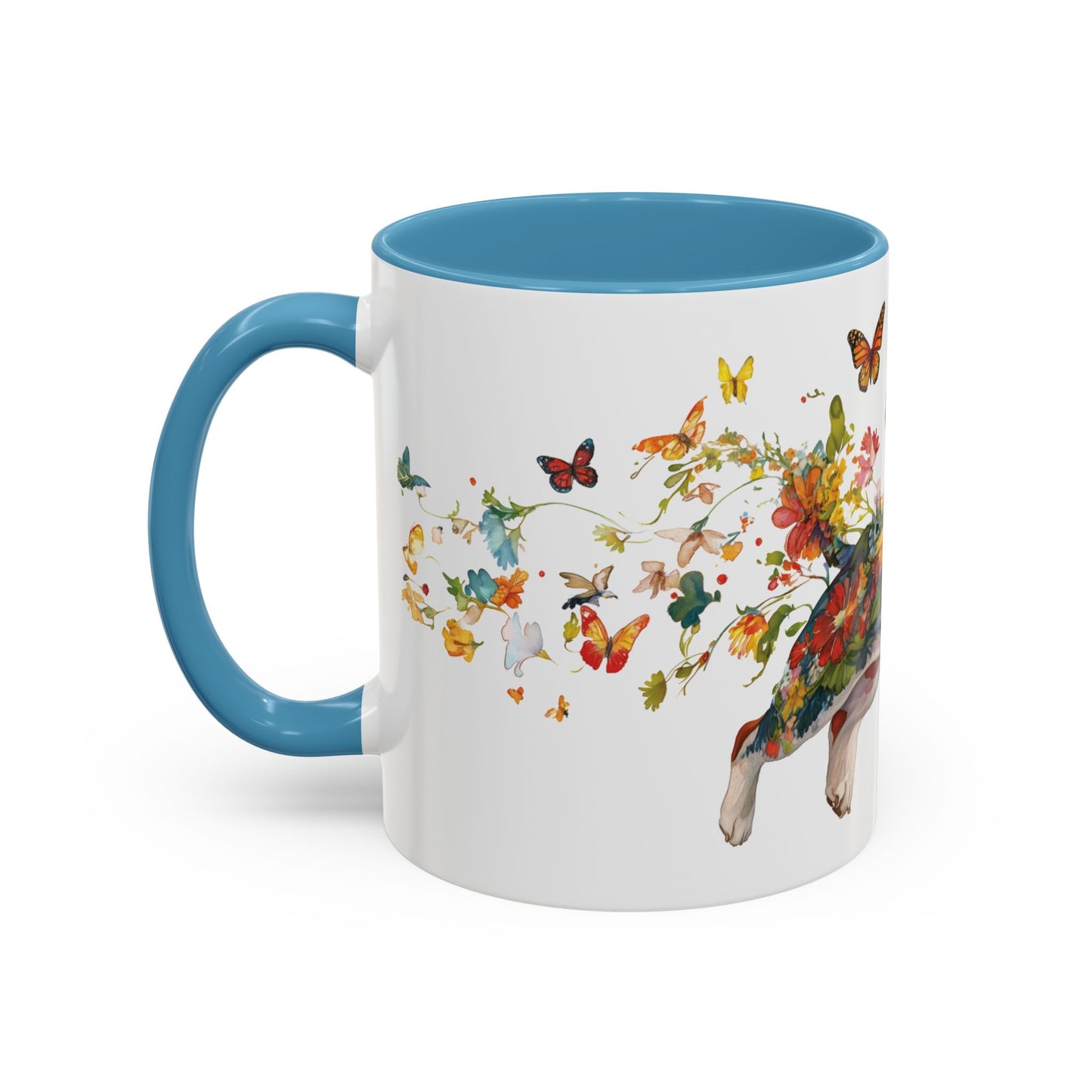 Basset Hound #2 Personalized Accent Mugs, 11oz