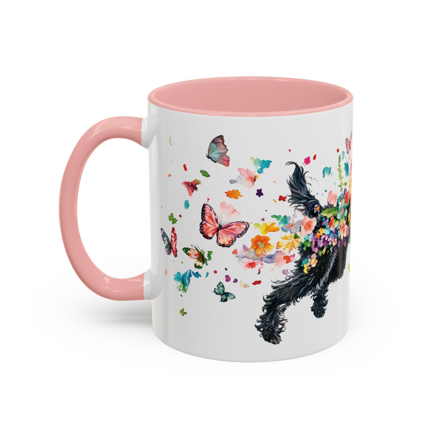 Portugese Water Dog Personalized Accent Mugs, 11oz