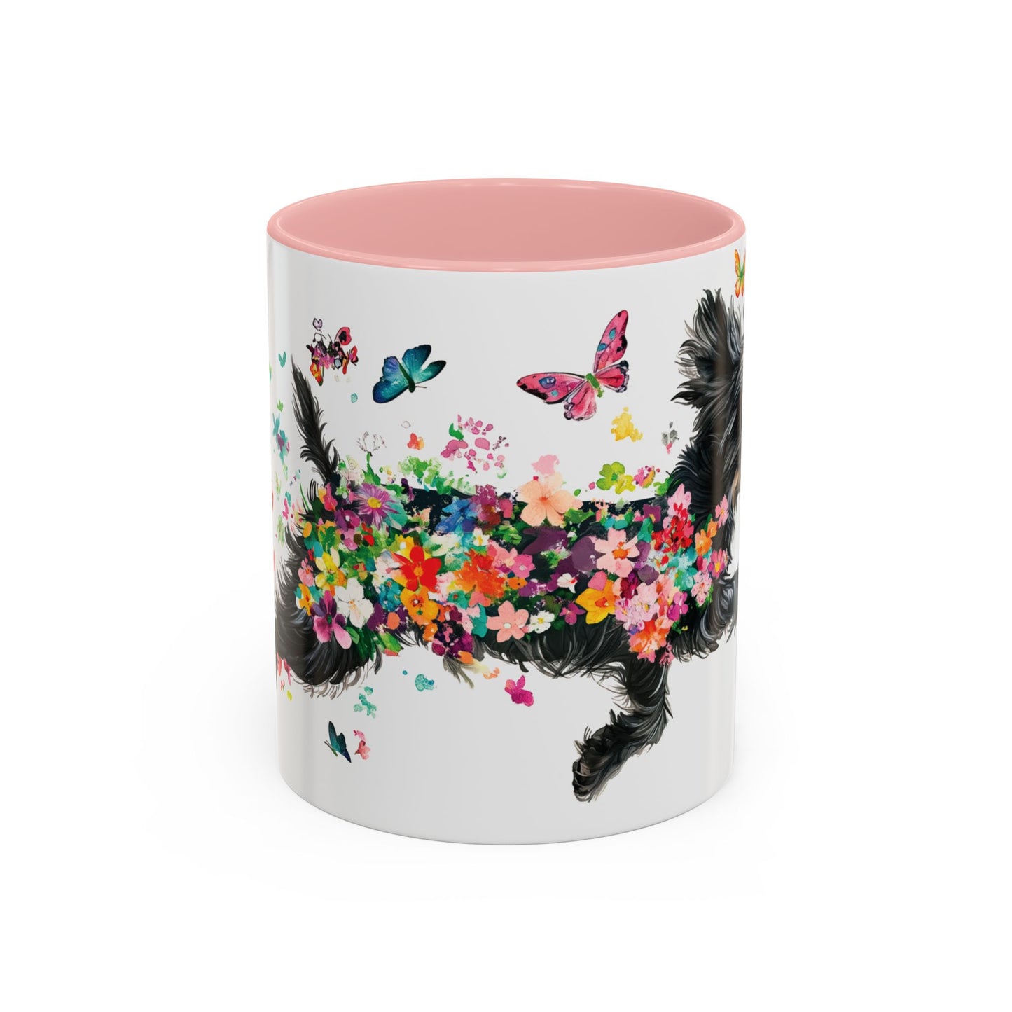 Black Shih Tzu Personalized Accent Mugs, 11oz