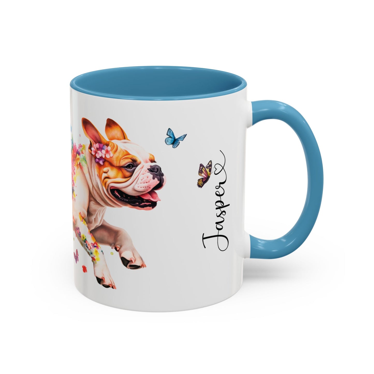 British/English Bulldog Personalized Accent Mugs, 11oz