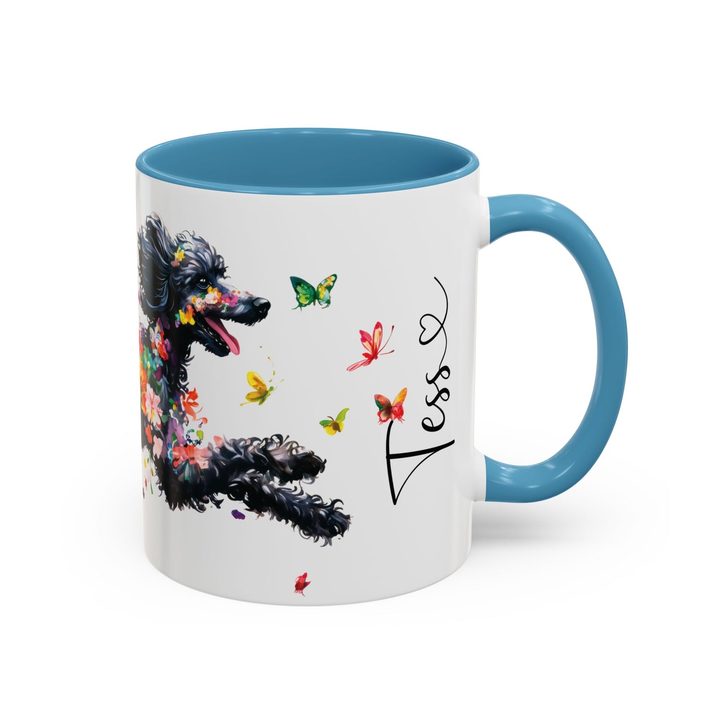 Poodle #2 Personalized Accent Mugs, 11oz