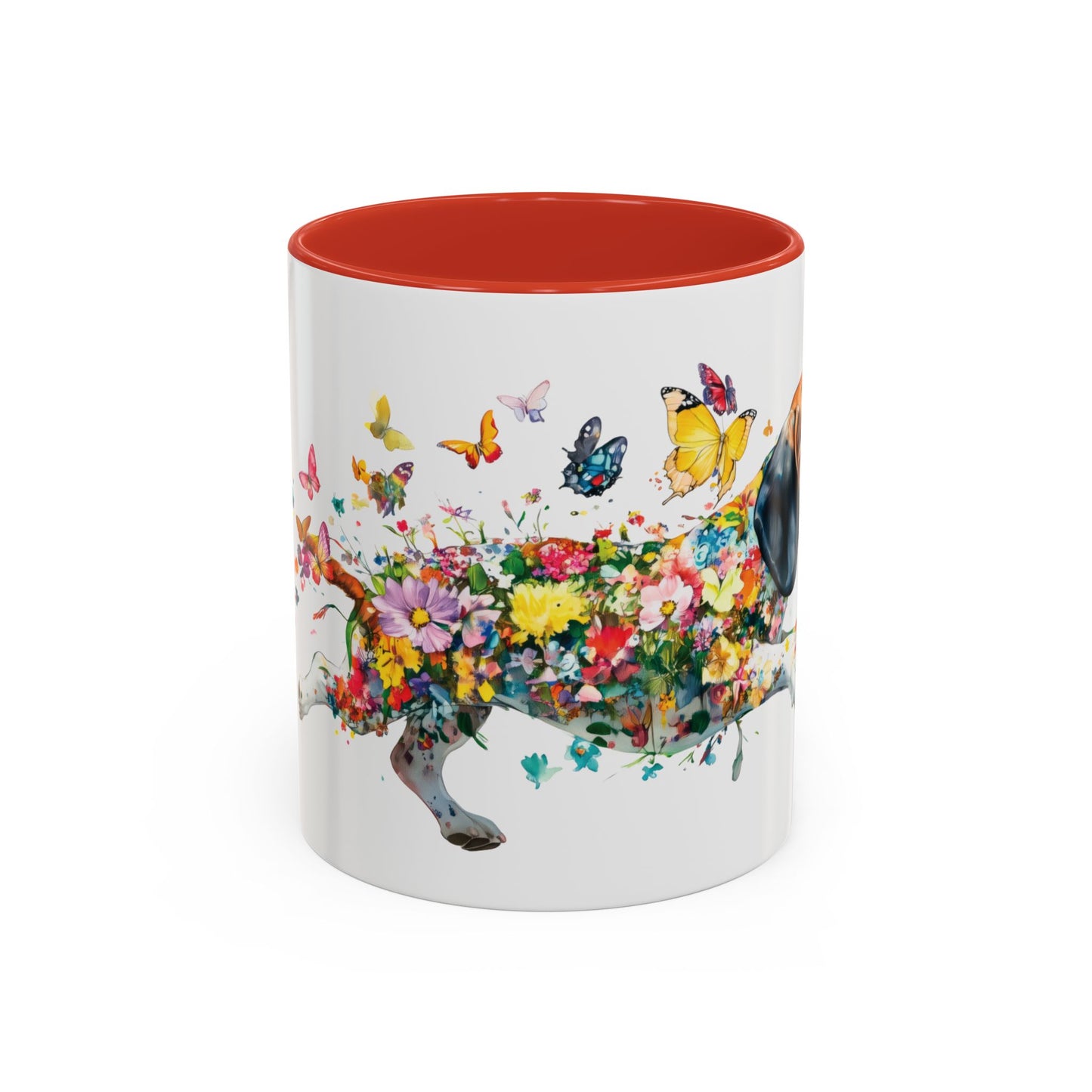 Basset Hound #1 Personalized Accent Mugs, 11oz