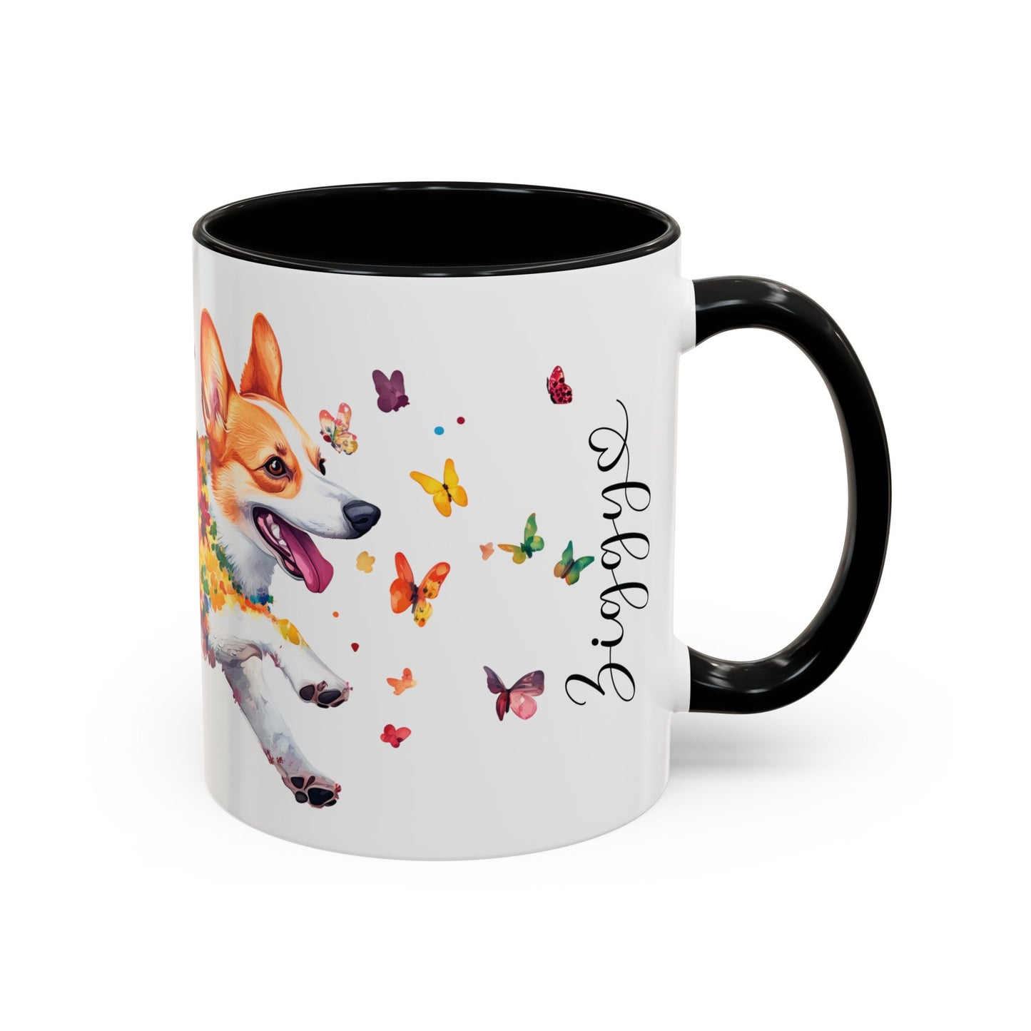 Corgi Personalized Accent Mugs, 11oz