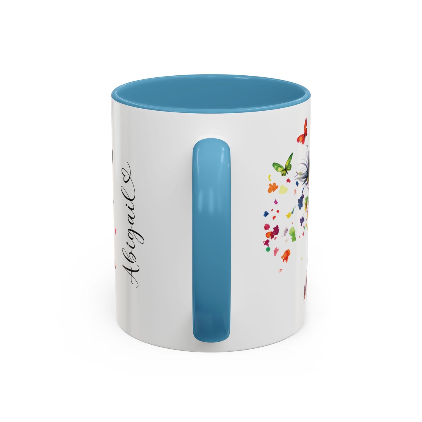 Border Collie Personalized Accent Mugs, 11oz
