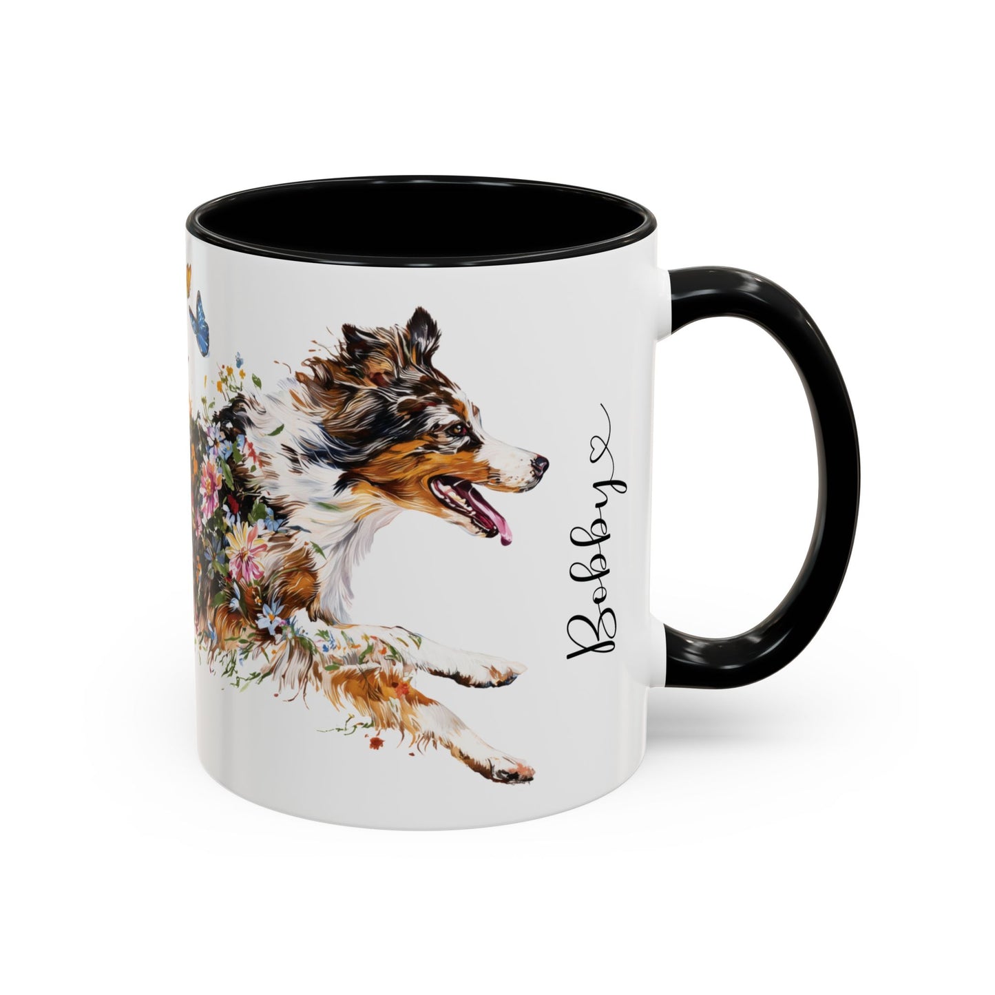 Australian Shepherd (Docked) #1 Personalized Accent Mugs, 11oz