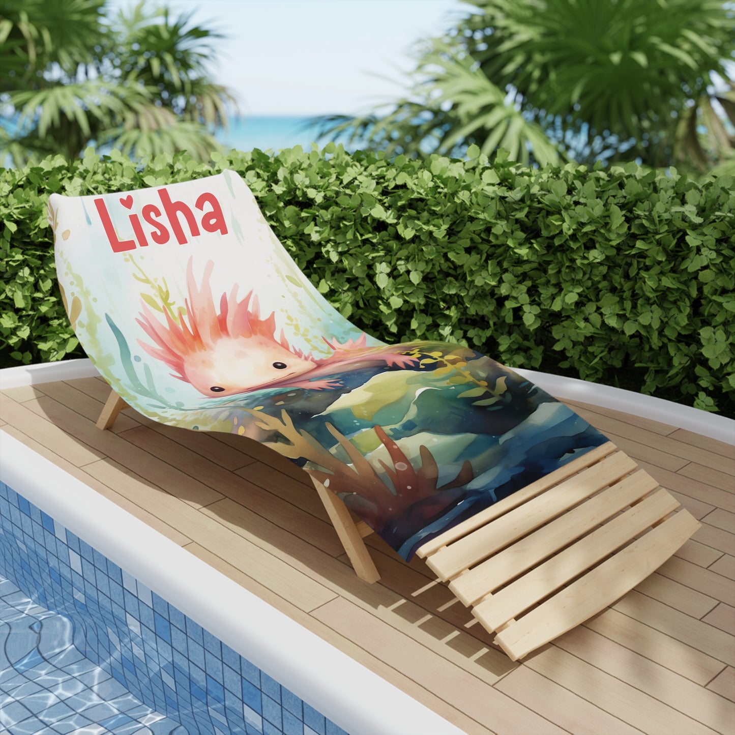Axolotl #1 Personalised Beach Towels Australian