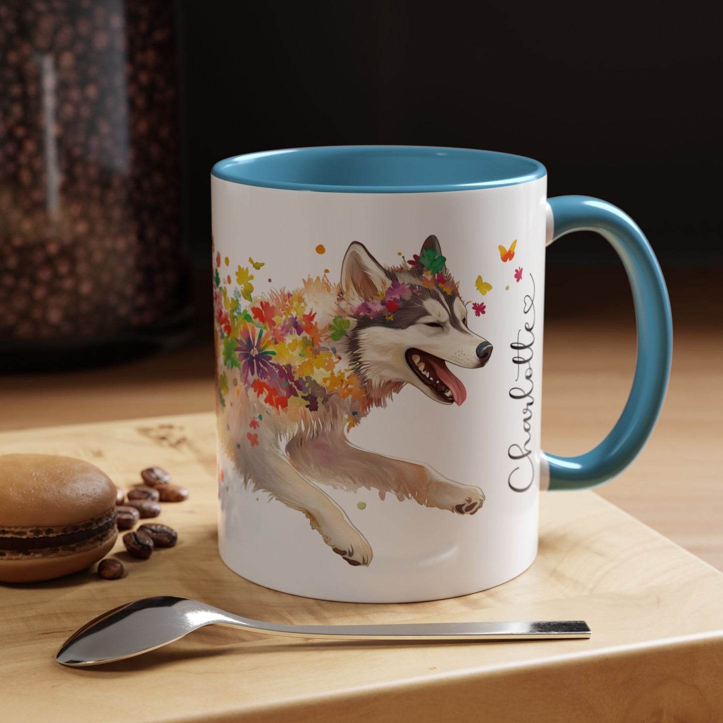 Malamute Personalized Accent Mugs, 11oz