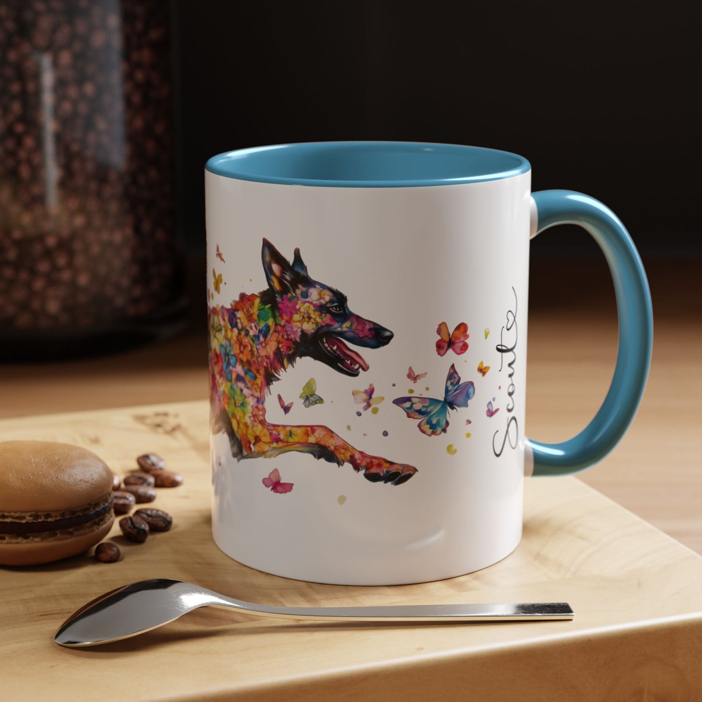 Dutch Shepherd Personalized Accent Mugs, 11oz