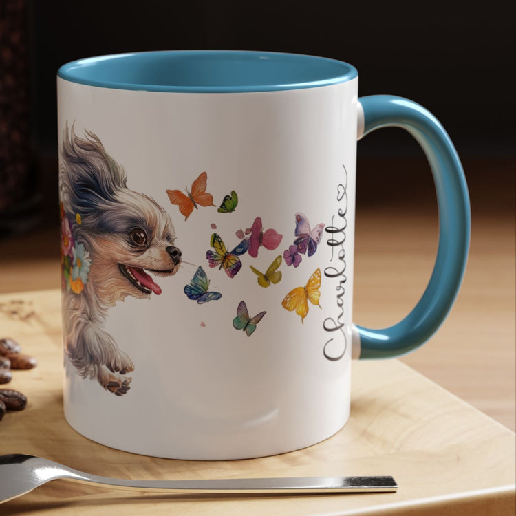 Peekingese #2 Personalized Accent Mugs, 11oz