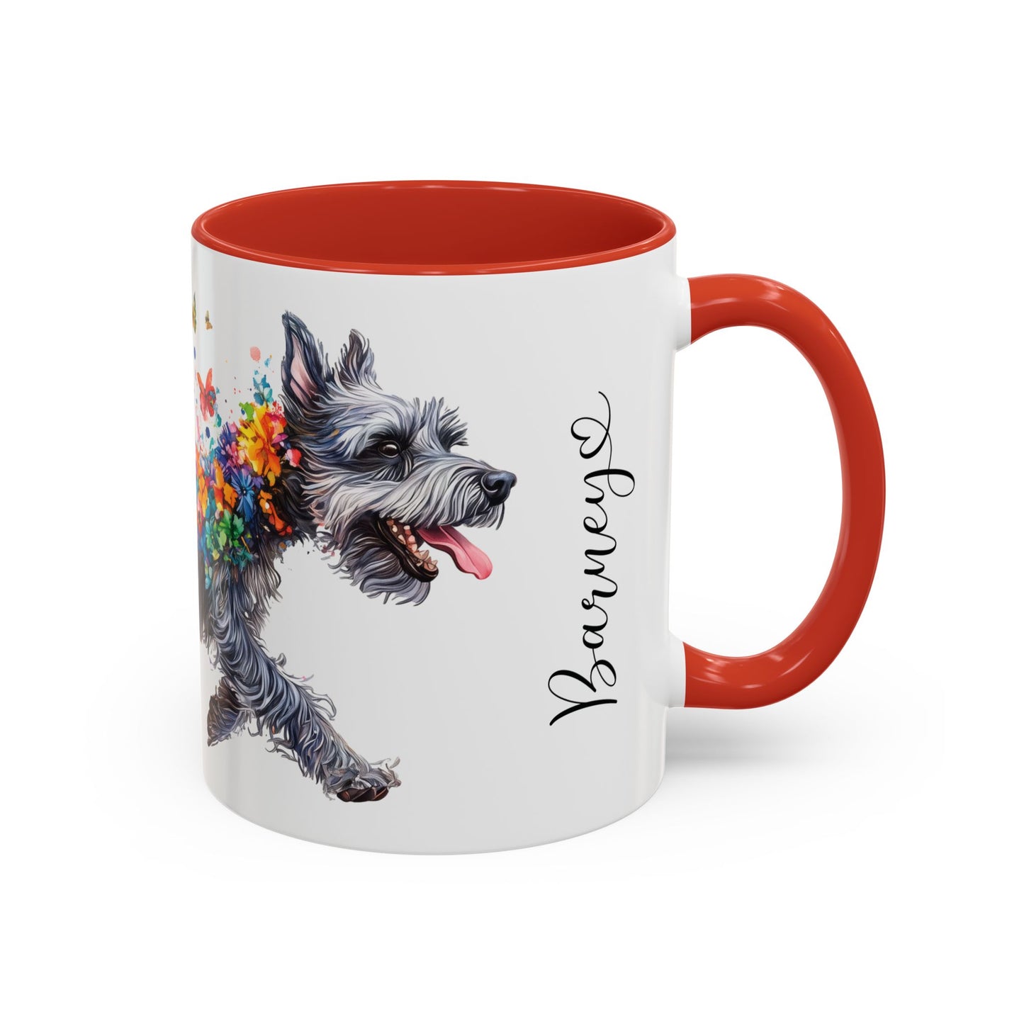 Schnauzer Personalized Accent Mugs, 11oz