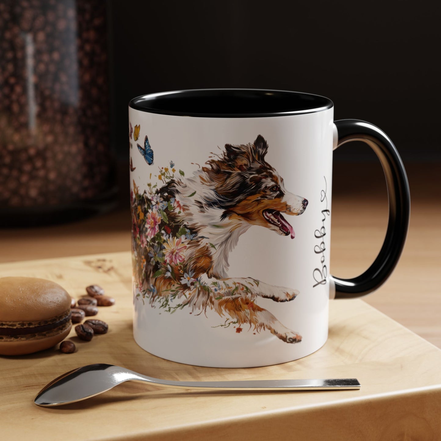 Australian Shepherd (Docked) #1 Personalized Accent Mugs, 11oz