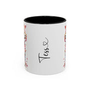 Bichon Frise Personalized Colorful Accent Mugs, 11oz
