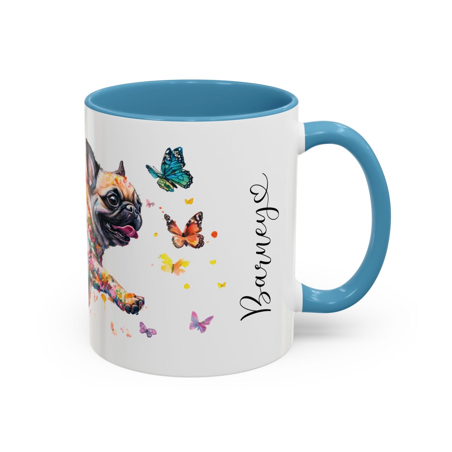 Pug Personalized Accent Mugs, 11oz