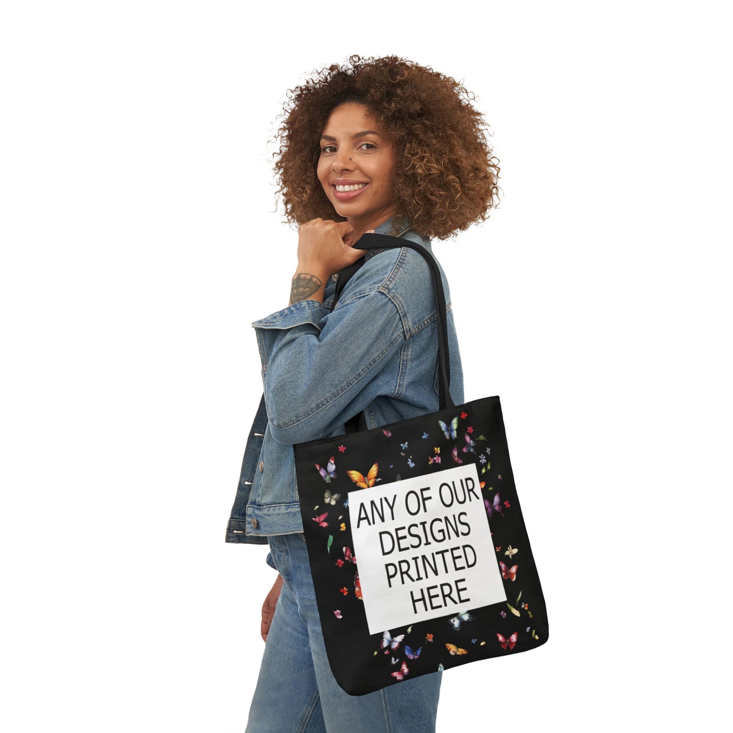 ANY OF OUR DESIGNS - BLACK Canvas Tote Bag,
