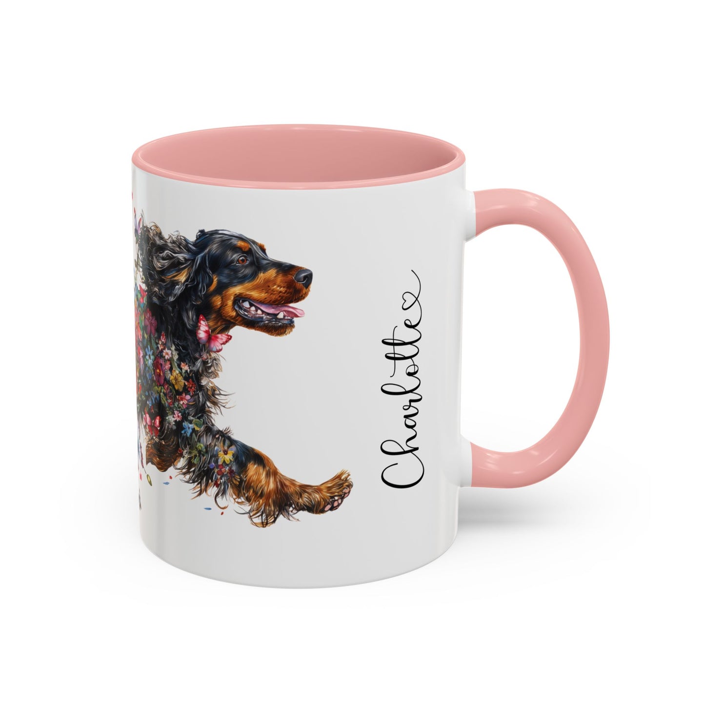 English Cocker Spaniel Personalized Accent Mugs, 11oz