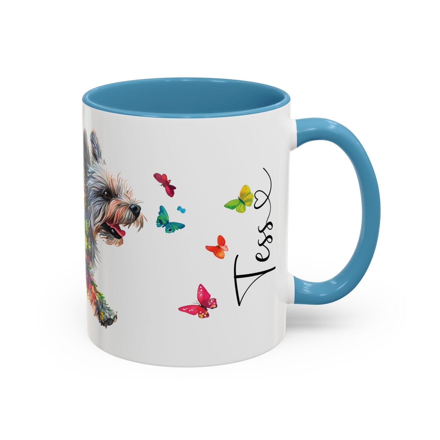 Yorkshire Terrier Personalized Accent Mugs, 11oz