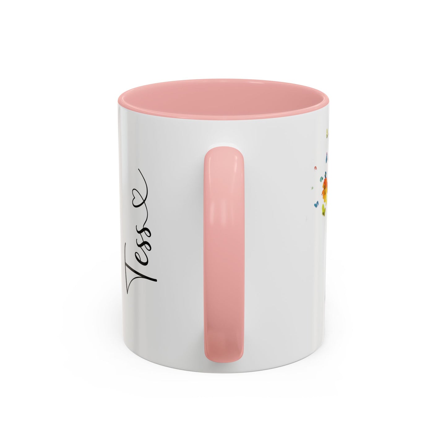White Staffordshire Terrier Personalized Accent Mugs, 11oz