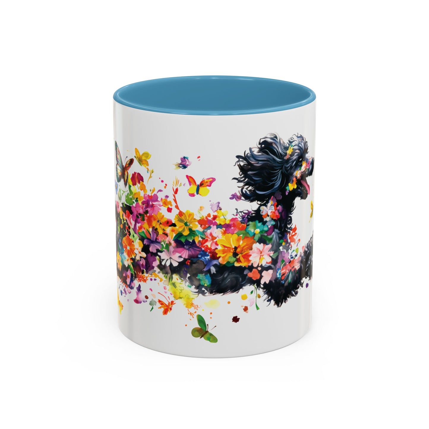 Poodle #2 Personalized Accent Mugs, 11oz