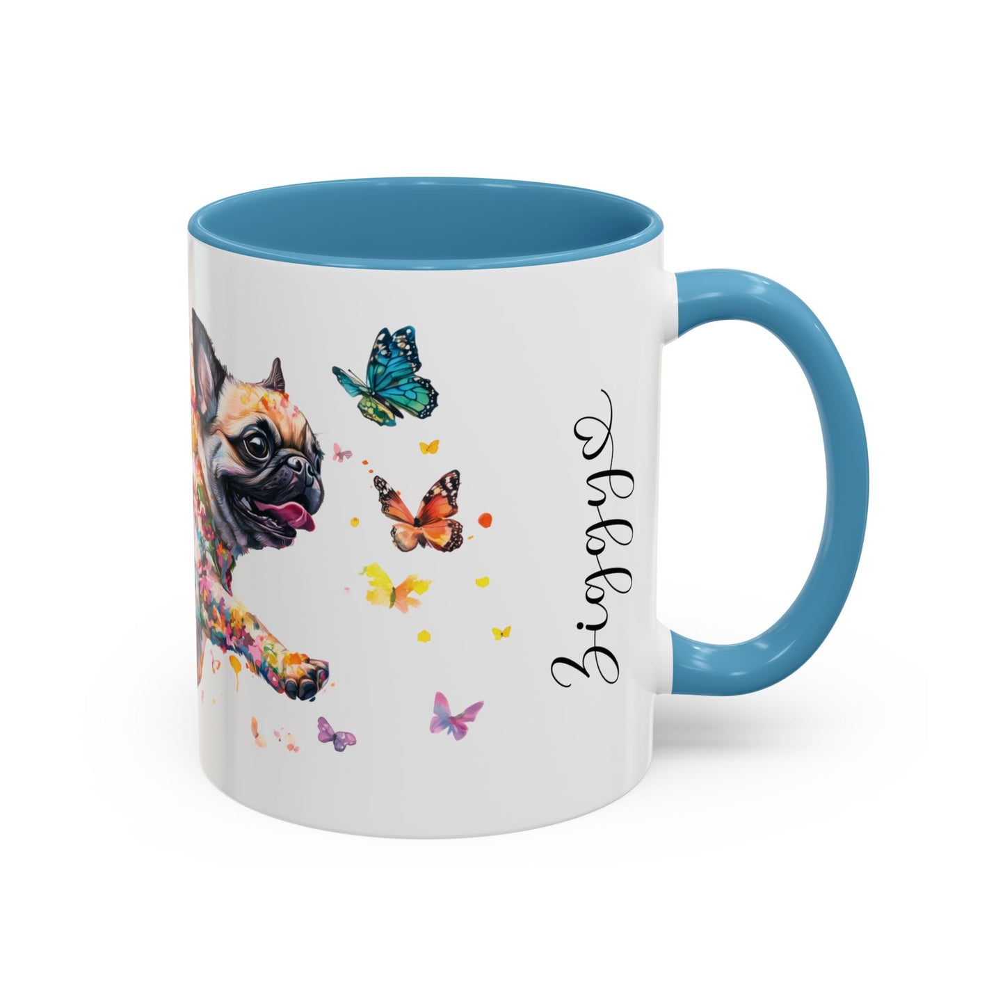 Pug Personalized Accent Mugs, 11oz