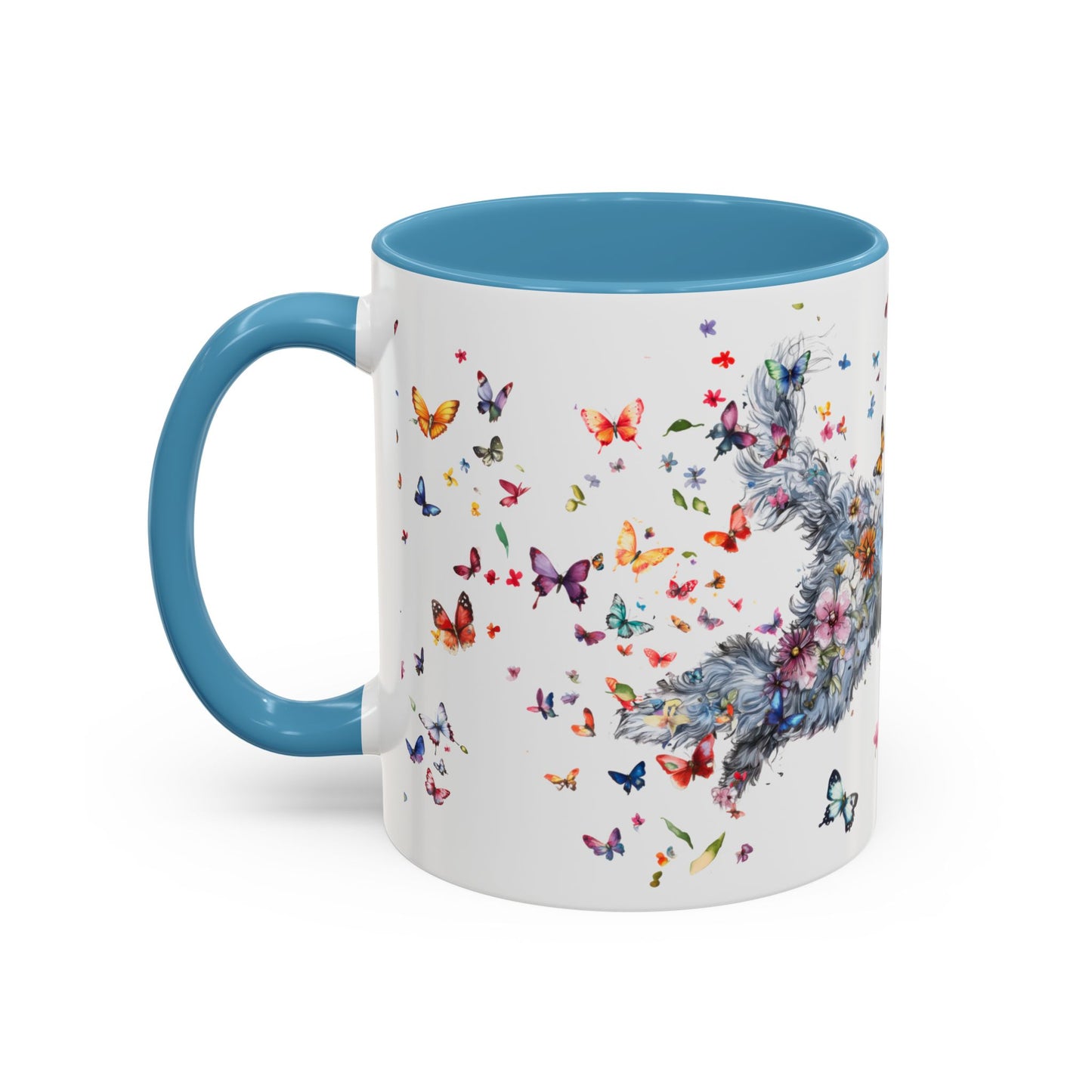 Aussie Doodle #2 Personalized Colorful Accent Mugs, 11oz