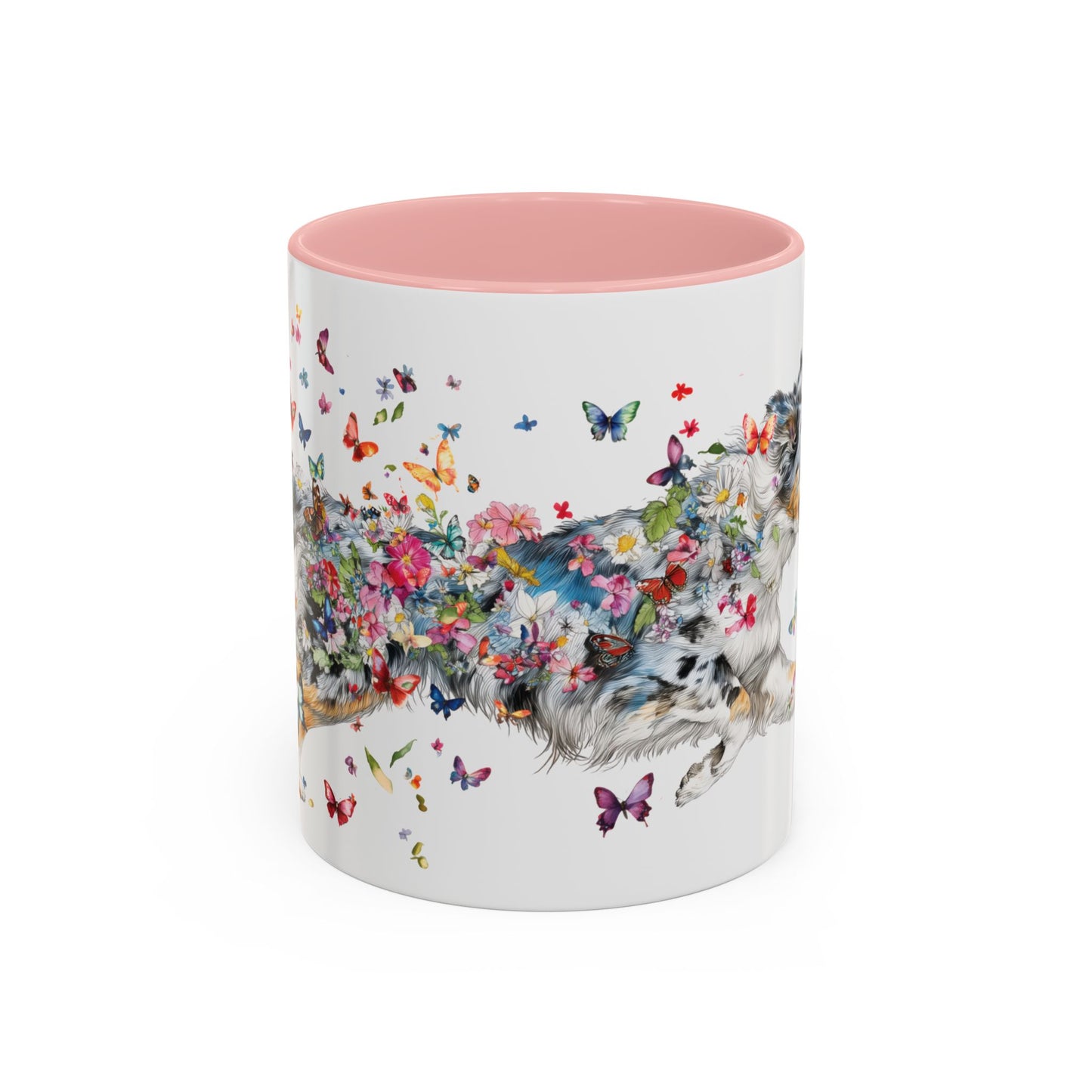 Aussie Doodle Blue Merle Personalized Accent Mugs, 11oz