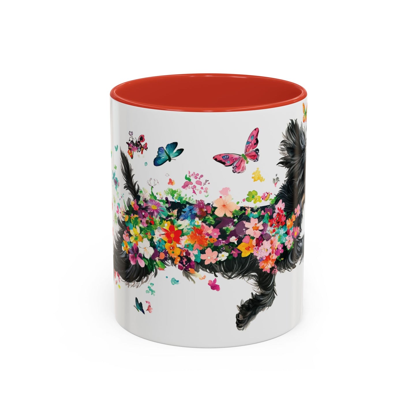Black Shih Tzu Personalized Accent Mugs, 11oz