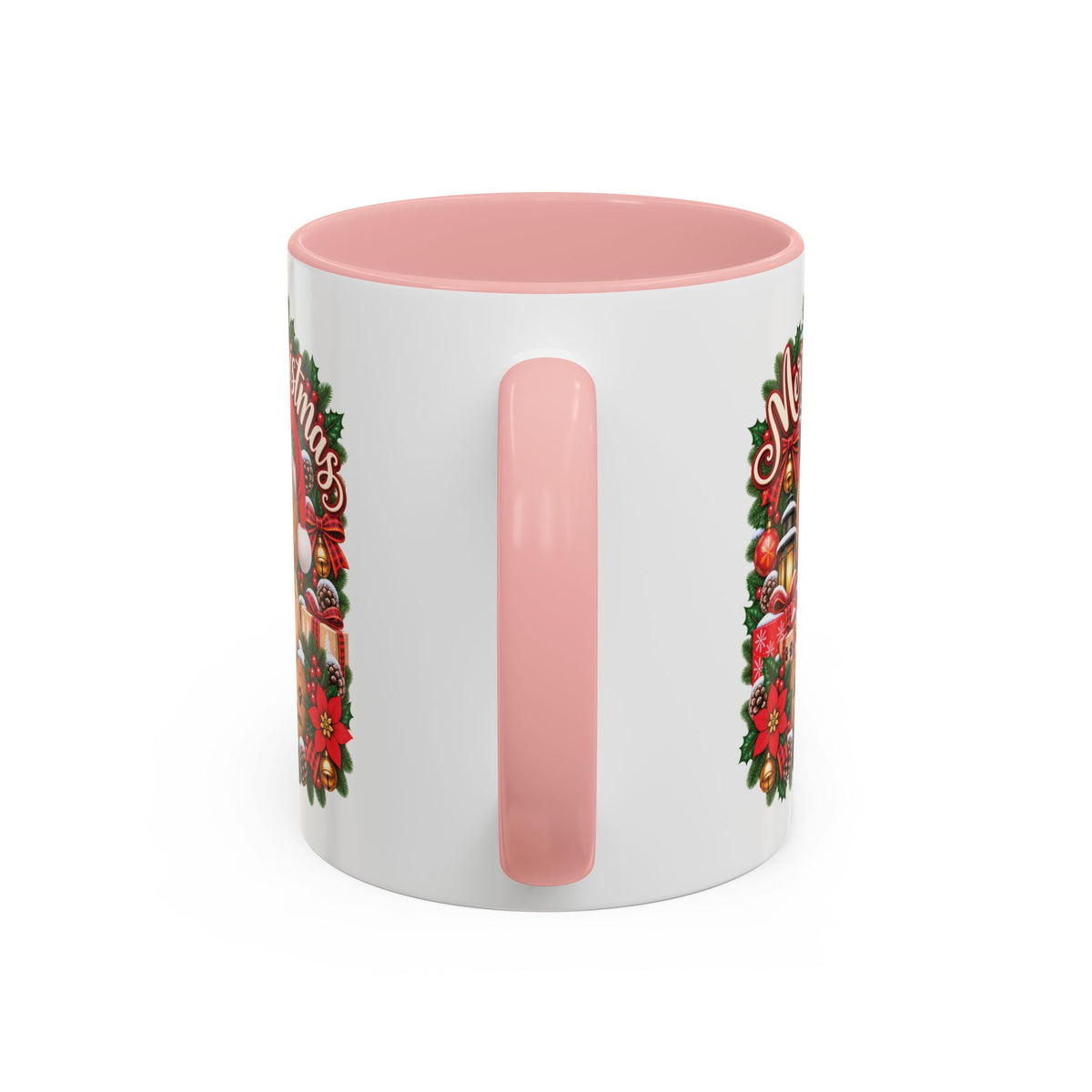 Golden Doodle Merry Christmas, personalised accent colour 11oz mug