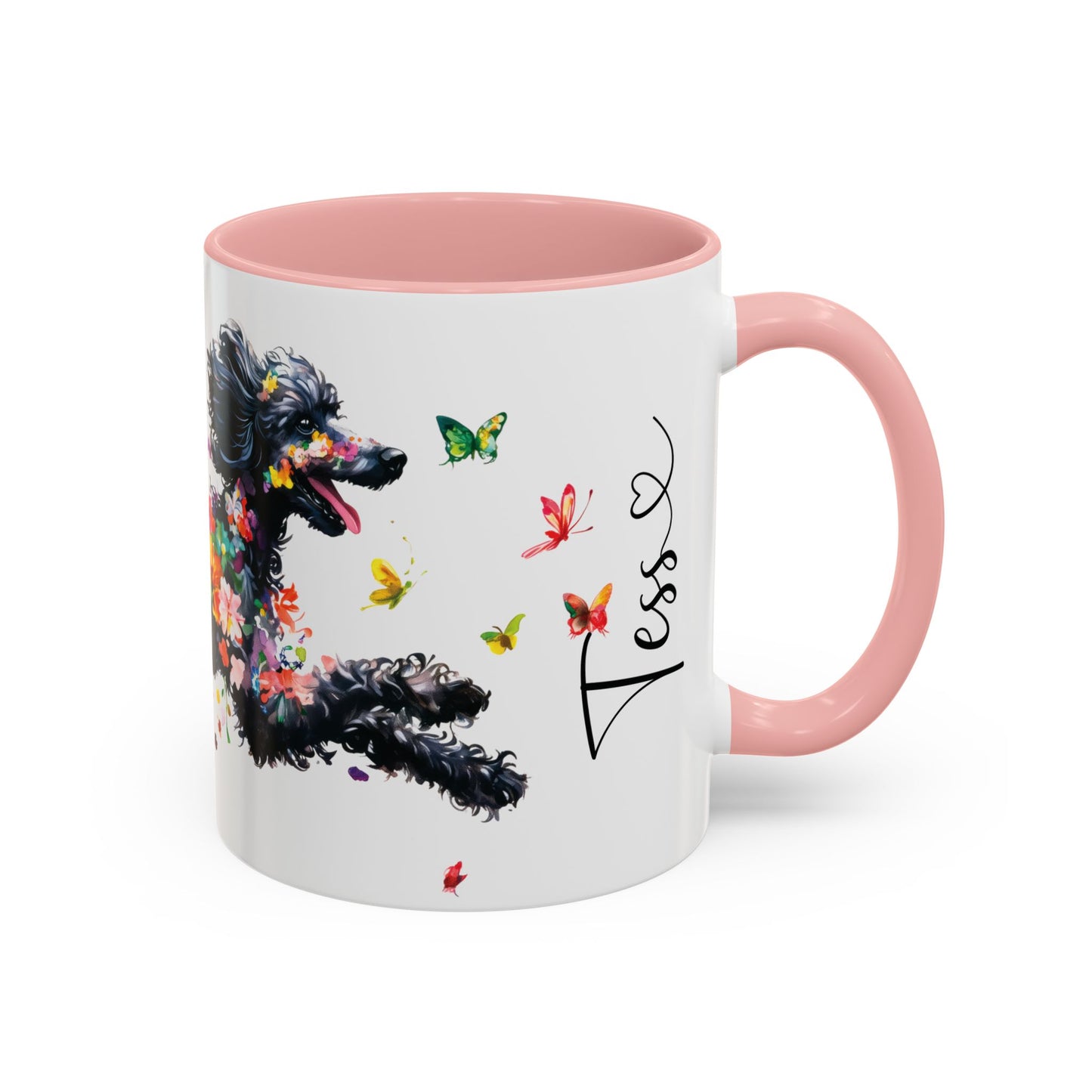 Poodle #2 Personalized Accent Mugs, 11oz