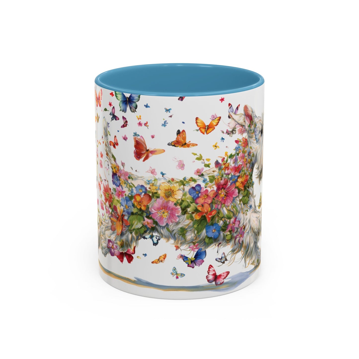 White Schnauzer Personalized Accent Mugs, 11oz