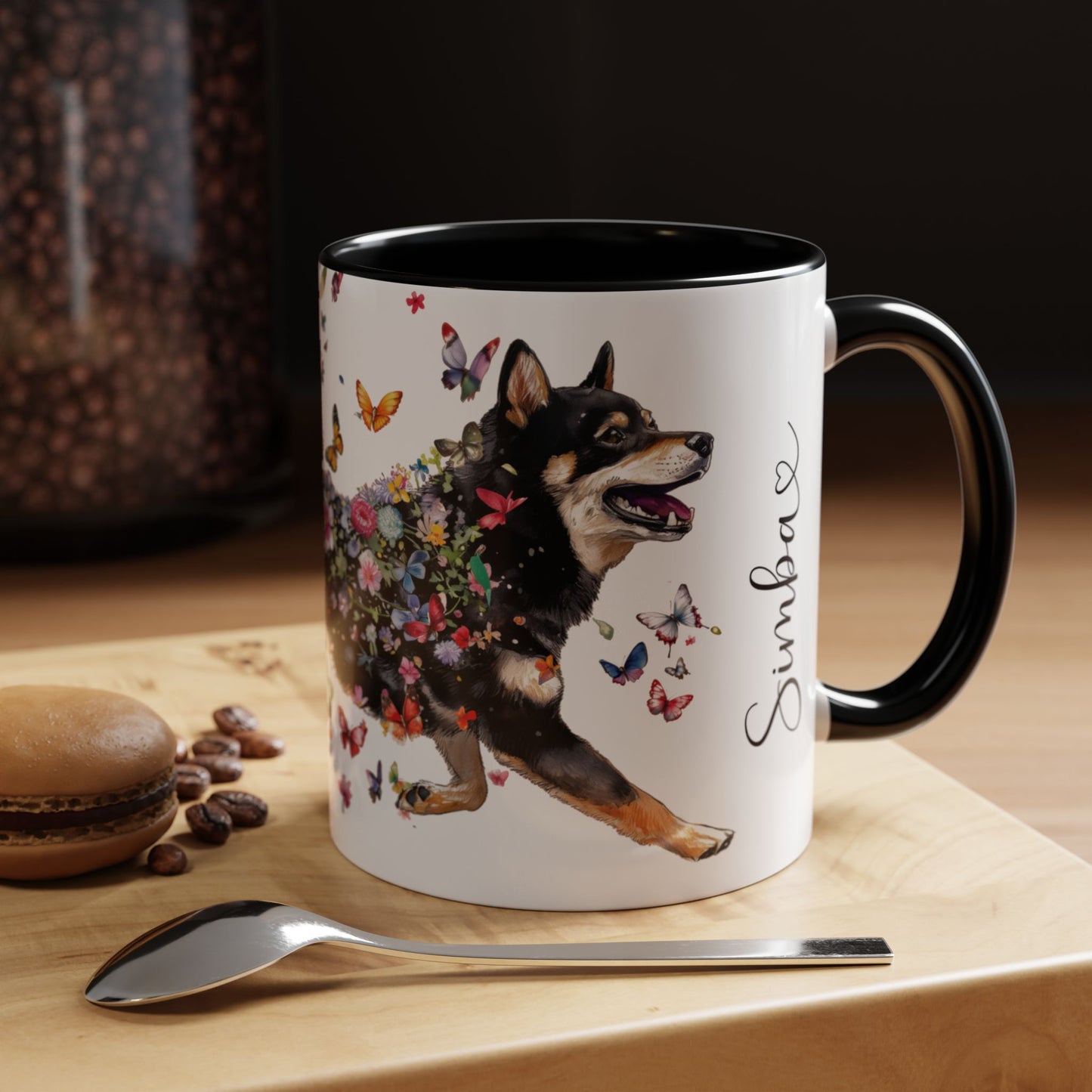 Shiba Inu #2 Personalized Accent Mugs, 11oz