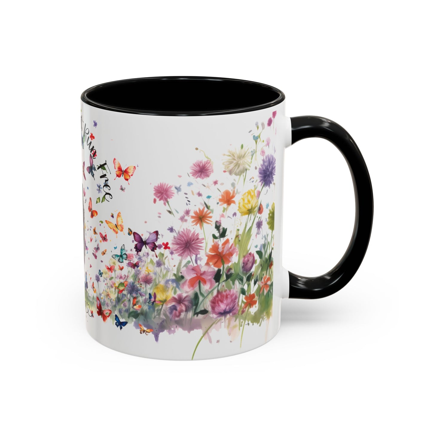 Schipperke Let your spirit run free Personalized Accent Mugs, 11oz