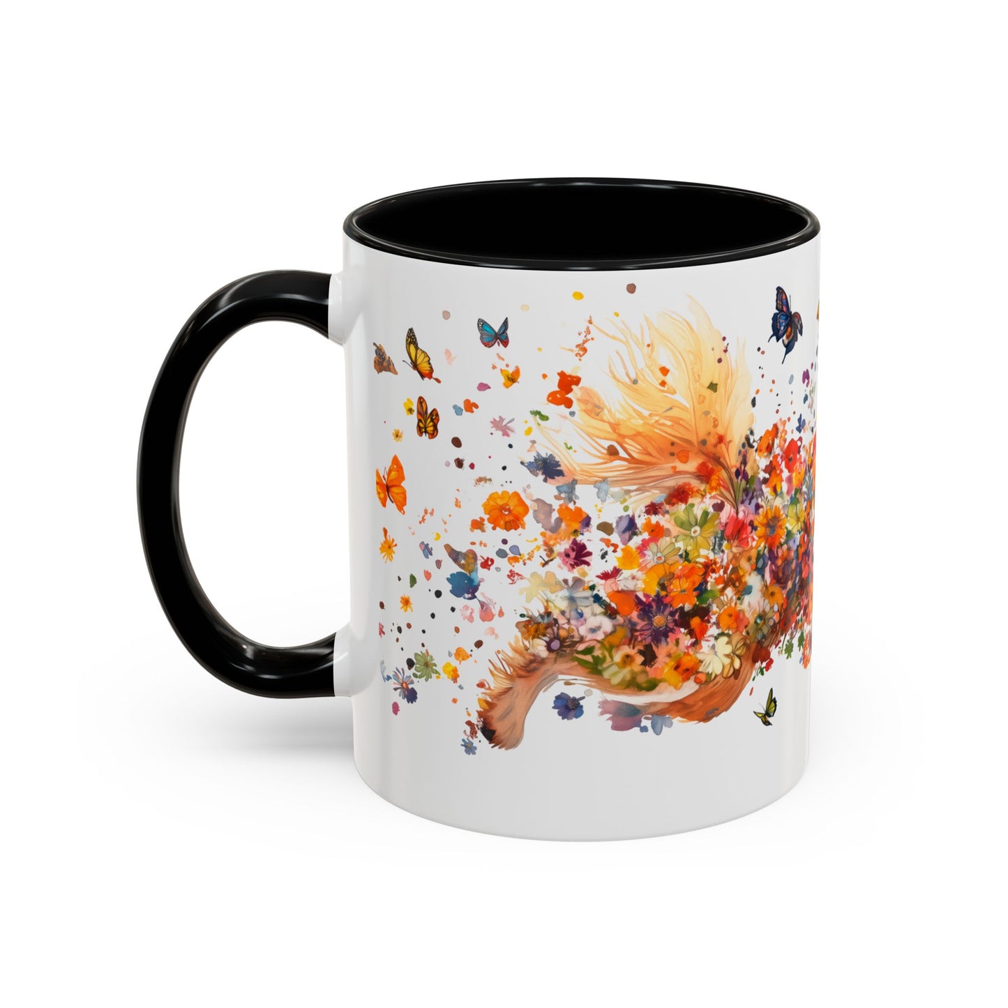 Pomeranian Personalized Colorful Accent Mugs, 11oz